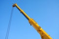 Large yellow telescopic crane