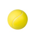 A large yellow tennis ball isolated on a white background Royalty Free Stock Photo