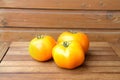 Large yellow tomatoes from a harvest fair