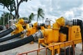 The large yellow Water Pump at the beach