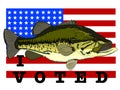 Largemouth Bass and American Flo with I Voted write