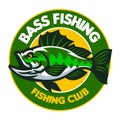 Largemouth Bass Mascot Fishing Logo Royalty Free Stock Photo