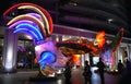 Larger than life lanterns in the shape of Rooster. Chinese zodiac animals at Circular Quay