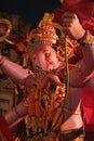 Large statues of Ganesha in procession Royalty Free Stock Photo