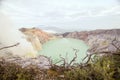 Acidic crater lake at Cava Ijen vocalno crater,east java, indonesia Royalty Free Stock Photo