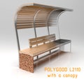 3d illustration bench POLYGOOD L2110. 3D rendering