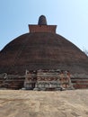 The largest brick stupa in Anuradhapura named Abhayagiriya