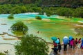 Largest Calcification ponds at Huanglong, Sichuan, China