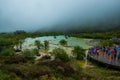 Largest Calcification ponds at Huanglong, Sichuan, China Royalty Free Stock Photo