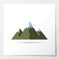The largest central peak is capped with light blue, represent Royalty Free Stock Photo