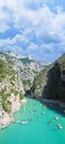 The largest European canyon called Verdon Gorges