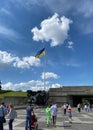 The largest flag of Ukraine in Kyiv Royalty Free Stock Photo