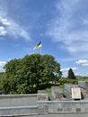 The largest flag of Ukraine in Kyiv Royalty Free Stock Photo