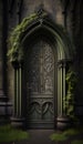 The Largest Gothic Door Dark Themed Background Royalty Free Stock Photo