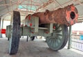 Largest historic war cannon display at Jaigarh Fort, Jaipur, Rajasthan.