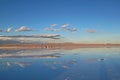 The Largest Mirror in the World, Mirror Effect on Salar de Uyuni Salt Flats at the End of Rainy Season, Bolivia Royalty Free Stock Photo
