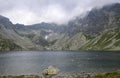 The largest mountain lake on slovakian side of High Tatras, Hincovo pleso in Mengusovska valley Royalty Free Stock Photo