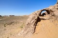 The largest ruins castles of ancient Khorezm ÃÂ¢Ã¢âÂ¬Ã¢â¬Å Ayaz - Kala, Uzbekistan Royalty Free Stock Photo