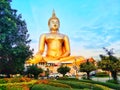 The largest sitting Buddha image in Thailand at the Wat Muang