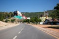 The largest statue in the world of a reclining Buddha. Picture from the road. Win Sein Tawya, Mawlamyine, Myanmar, Burma, South