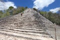 Stairs of Nohoch Mul Pyramid Coba Ruins Royalty Free Stock Photo