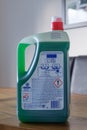 Extra large 5 ltr bottle of Fairy Branded washing up liquid Rear Label