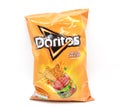 Plastic Bag Containing Doritos Cheese Corn Chips Royalty Free Stock Photo