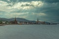 Largs Town on the West Coast of Scotland just as it was about to be hit with Thunder Lightning and heavy Rain