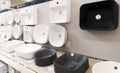 Ceramic wash basins for sale in the Leroy Merlin store