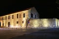 Larnaca Castle on Finikoudes boulevard in Larnaca at night, Cyprus Royalty Free Stock Photo