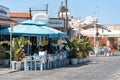 Larnaca, Cyprus - April 16, 2022: Traditional Fish taverns on Piale Pasha promenade