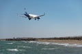 Larnaca, Cyprus - August 09, 2022: Airbus A321-271NX of Aegean Airlines landing at Glafcos Clerides airport