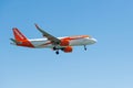 Larnaca, Cyprus - September 10, 2022: Airbus A320-251N of EasyJet airlines landing at Glafcos Clerides airport