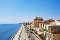 Larnaca main street. Sea promenade Royalty Free Stock Photo