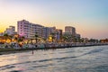 LARNAKA, CYPRUS, AUGUST 29, 2017: Sunset over Larnaca, Cyprus