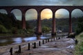 Larpool Viaduct, also known as the Esk Valley Viaduct is a 13 arch brick viaduct built to carry the Scarborough & Whitby Railway.