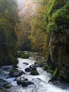 Larraun River. Larraun river passing through Mugiro and the Ixkier waterfall. Autumn in the Aralar mountain range, Navarra Royalty Free Stock Photo