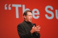 Larry Ellison makes speech at Oracle OpenWorld Royalty Free Stock Photo