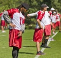 Larry Fitzgerald at Cardinals training camp Royalty Free Stock Photo