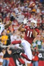 Larry Fitzgerald goes for the leaping catch