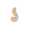 larva colored outline icon. One of the collection icons for websites, web design, mobile app Royalty Free Stock Photo