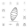 larva icon. Detailed set of insects line illustrations. Premium quality graphic design icon. One of the collection icons for websi