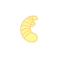 Larva insect flat icon