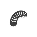 Larva insect vector icon