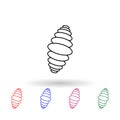 Larva multi color icon. Simple thin line, outline of insect icons for ui and ux, website or mobile application