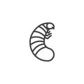 Larva pests line icon