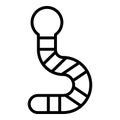 Larva worm icon outline vector. Garden earthworm Royalty Free Stock Photo