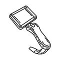 Laryngoscopy Tracheal intubation Icon. Doodle Hand Drawn or Outline Icon Style