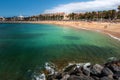 Las Americas Beach Adeje coast Beach in Tenerife Royalty Free Stock Photo