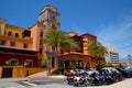 Las Americas,Tenerife,Canary Islands,Spain - April 25,2023:View of luxury Villa Cortes Mexican themed hotel.